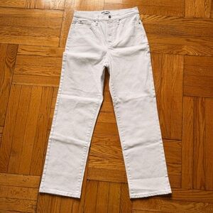 DKNY White High-Rise Classic Straight Jeans — sz 29